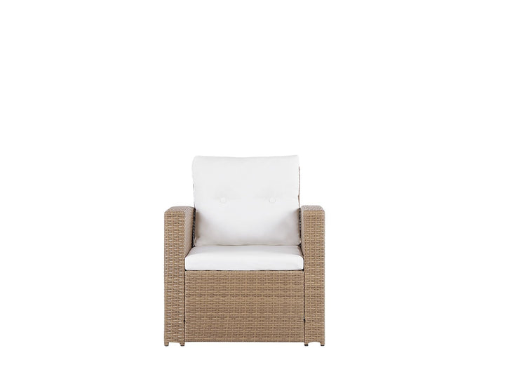 Luca 4 Seater PE Rattan Garden Sofa Set Light Brown