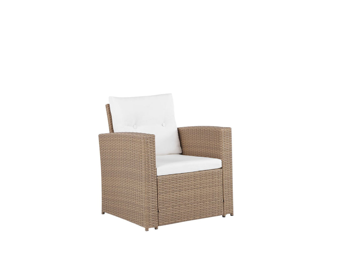Luca 4 Seater PE Rattan Garden Sofa Set Light Brown