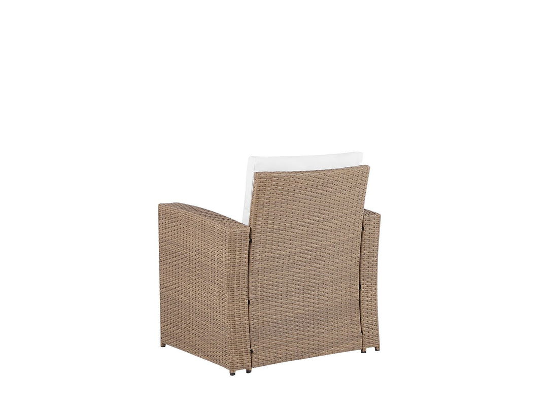 Luca 4 Seater PE Rattan Garden Sofa Set Light Brown