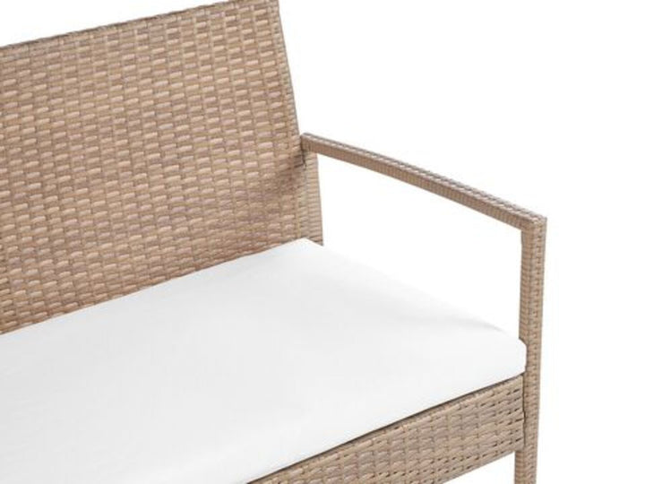 Marsala 4 Seater PE Rattan Garden Sofa Set Light Brown