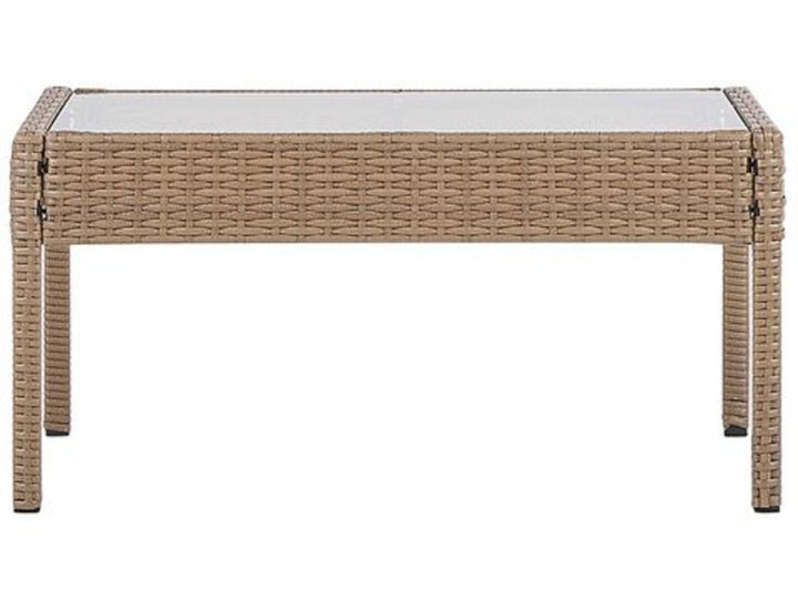 Marsala 4 Seater PE Rattan Garden Sofa Set Light Brown