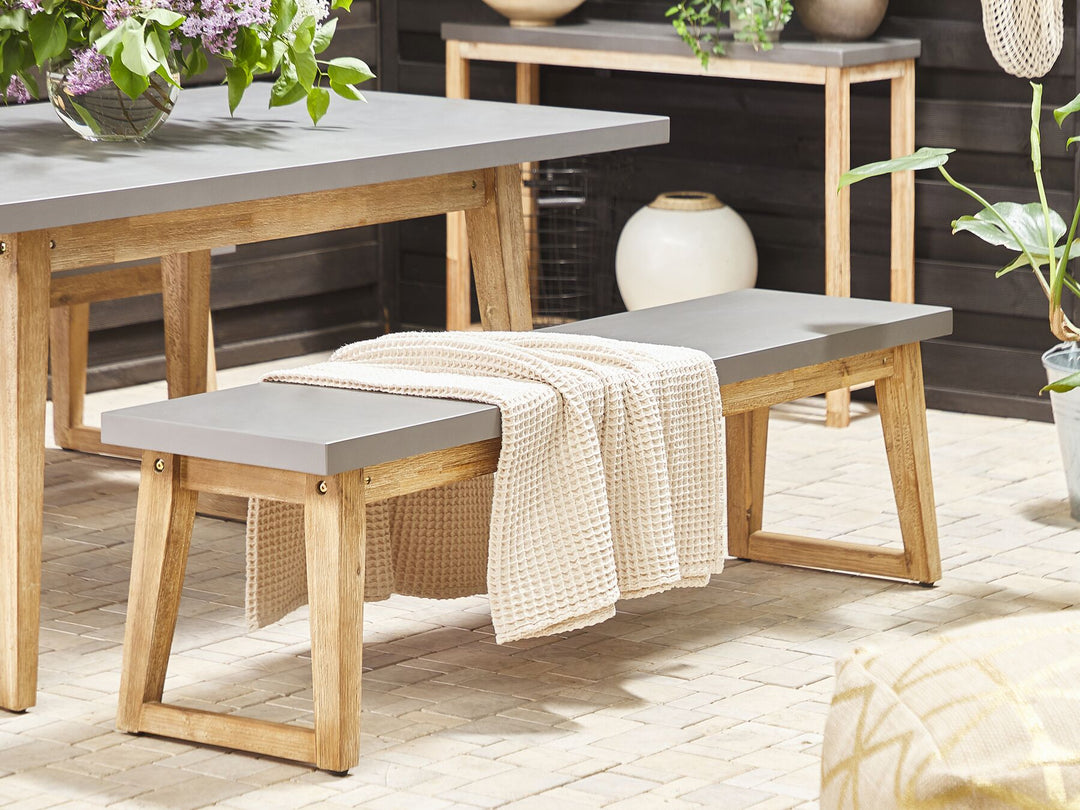 Concrete Outdoor Bench Grey 160 cm Oria