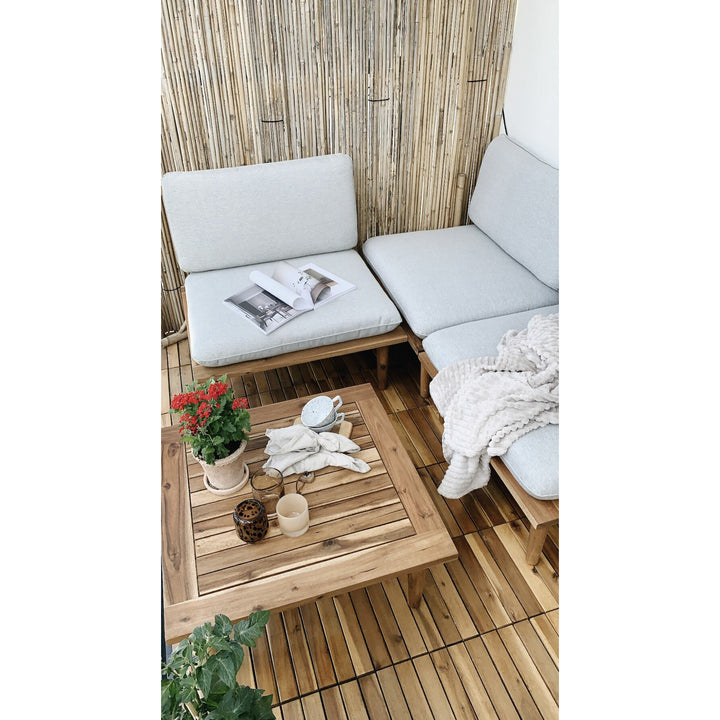 Frascati 4 Seater Acacia Wood Garden Sofa Set Grey