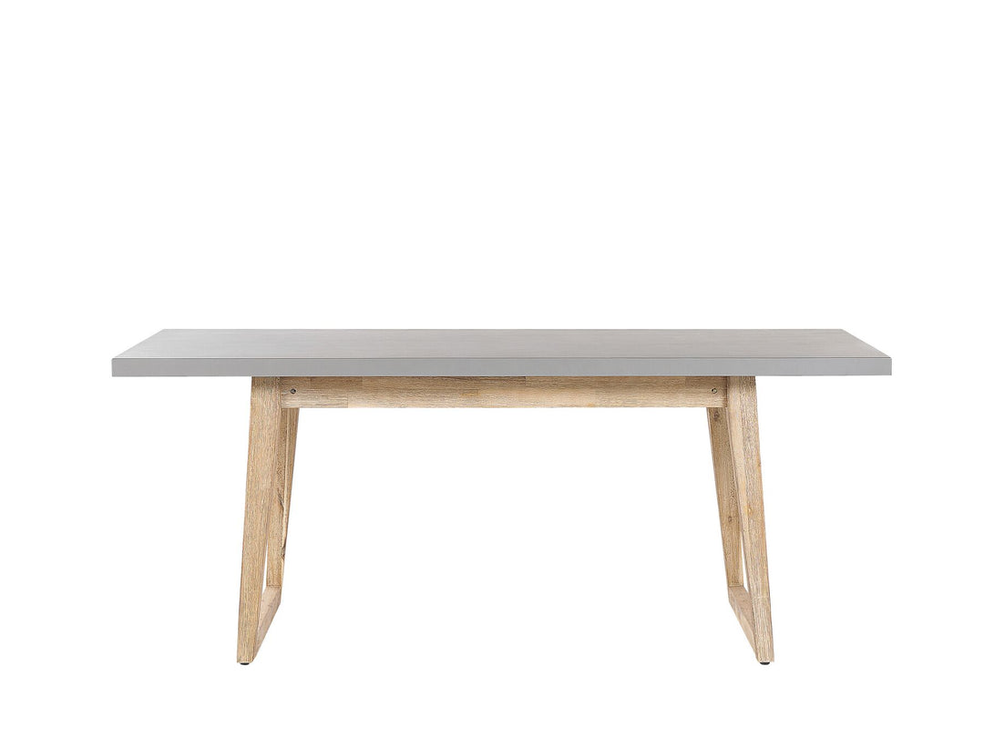 Oria 6 Seater Concrete Garden Dining Set Benches Grey