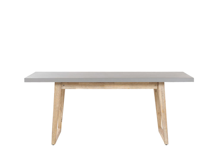 Oria 6 Seater Concrete Garden Dining Set Benches Grey