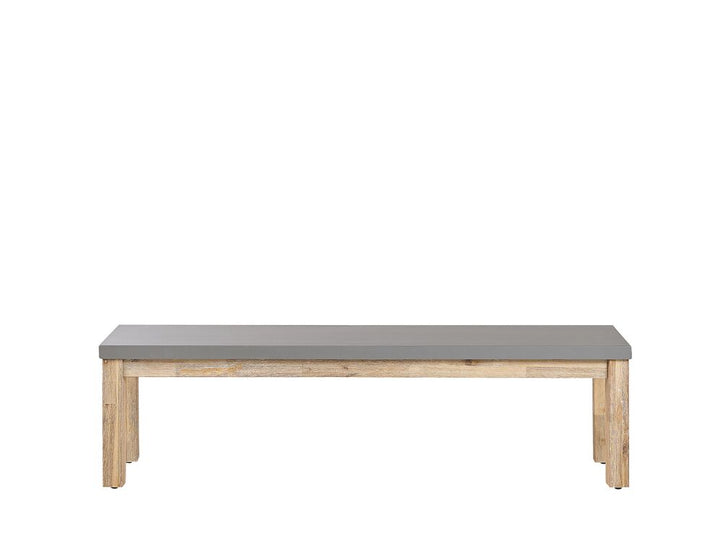 Ostuni 8 Seater Concrete Garden Dining Set 2 Benches and 2 Stools Grey