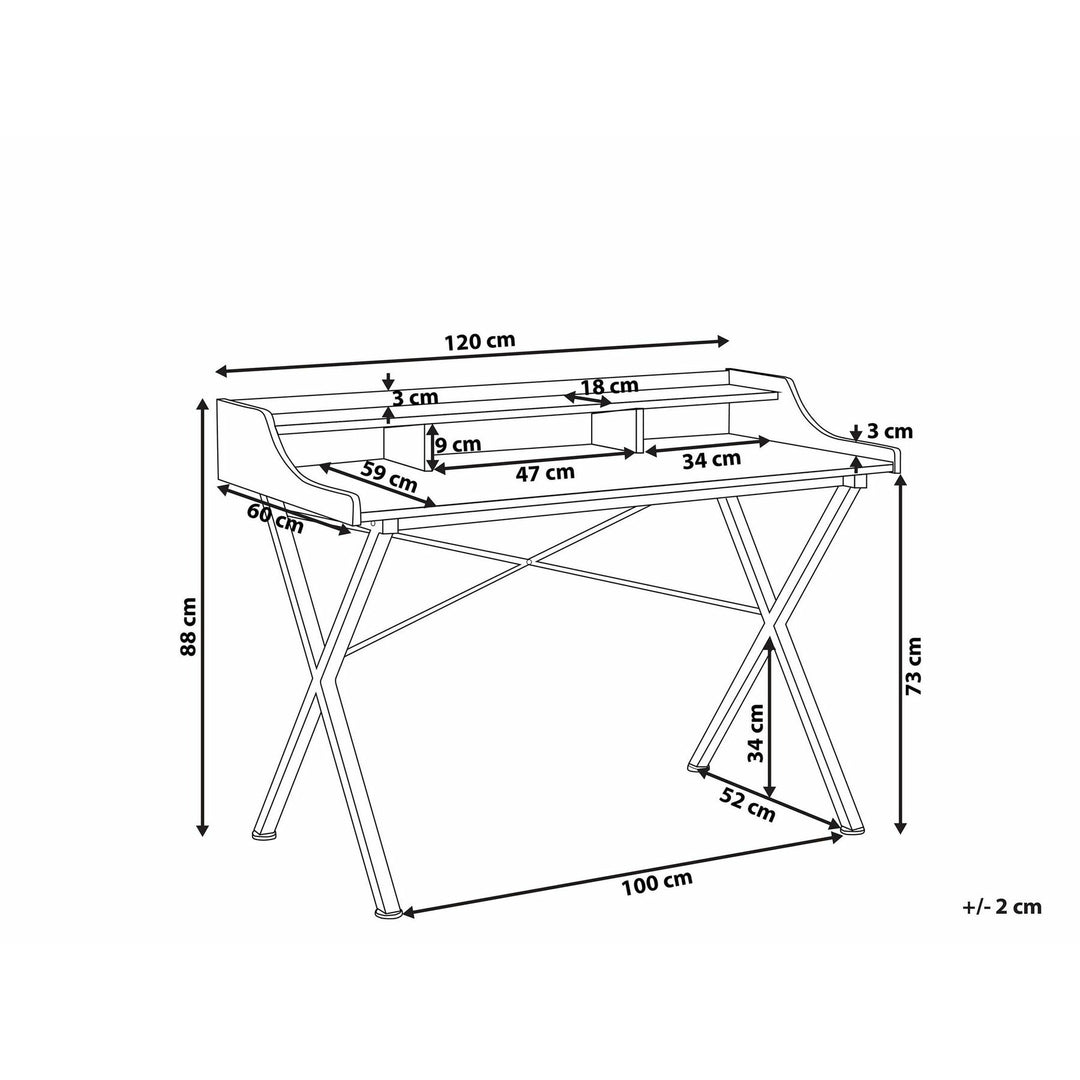 Aldo Home Office Desk with Shelf 120 x 60 cm