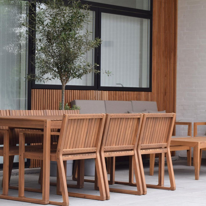 Sassari 6 Seater Acacia Wood Garden Dining Set with Trolley