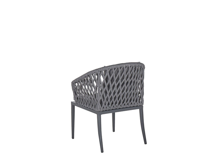Lipari 4 Seater Metal Garden Dining Set Grey