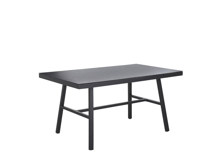 Canetto 4 Seater Metal Garden Dining Set Black