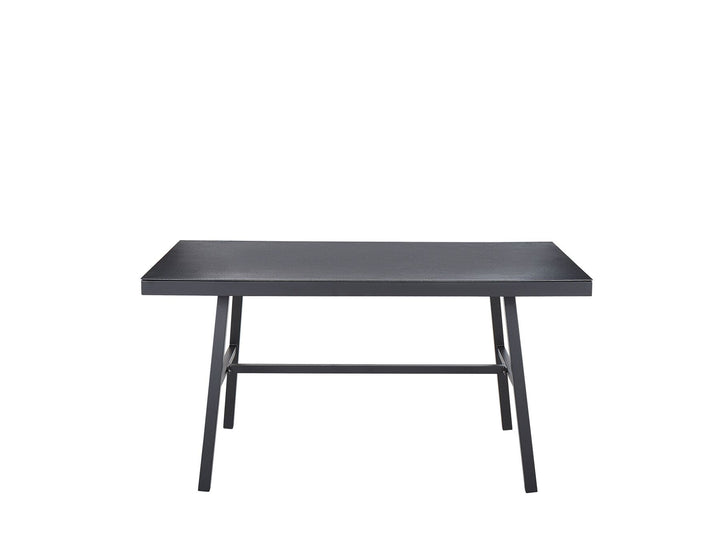 Canetto 4 Seater Metal Garden Dining Set Black