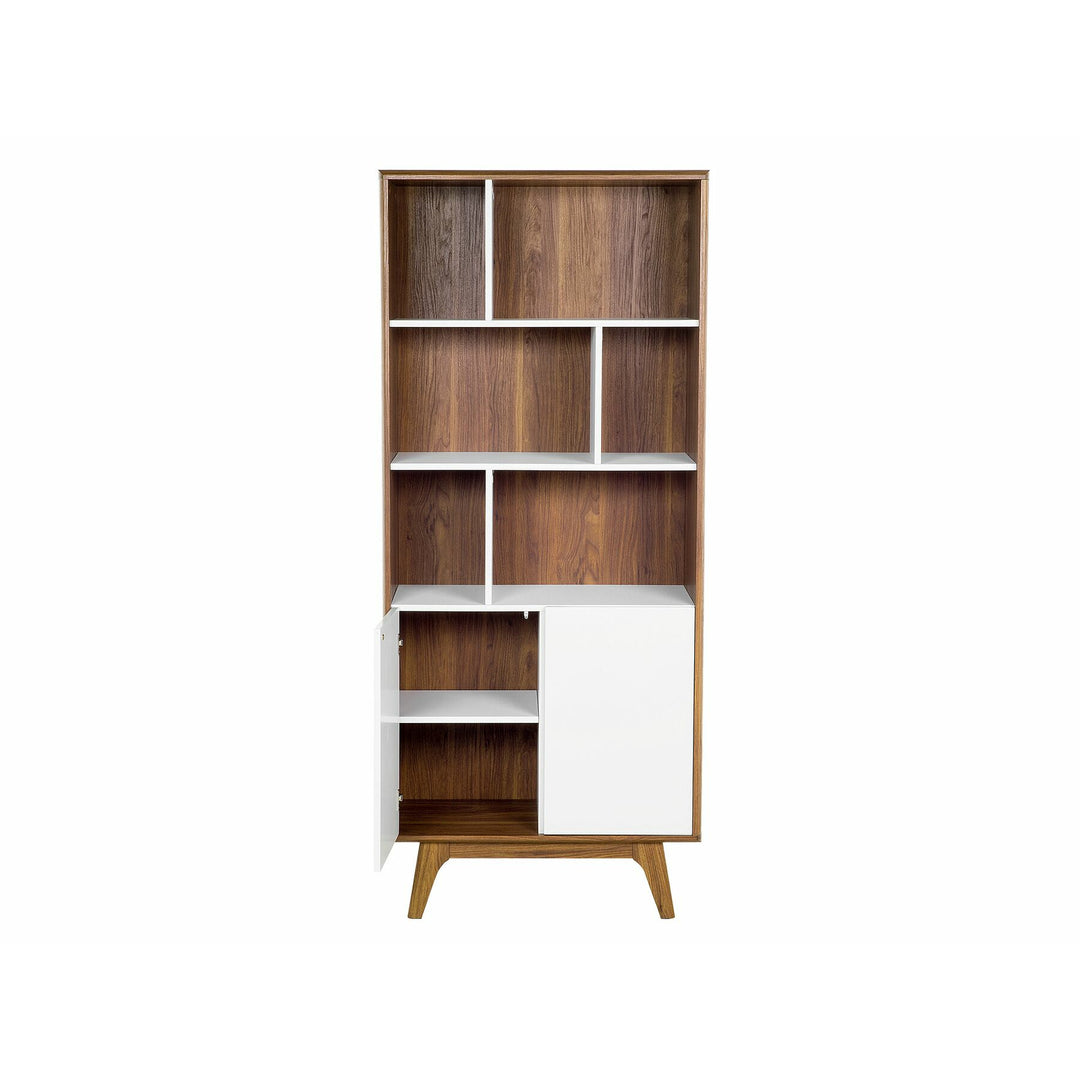 Jabari Bookcase Dark Wood with White
