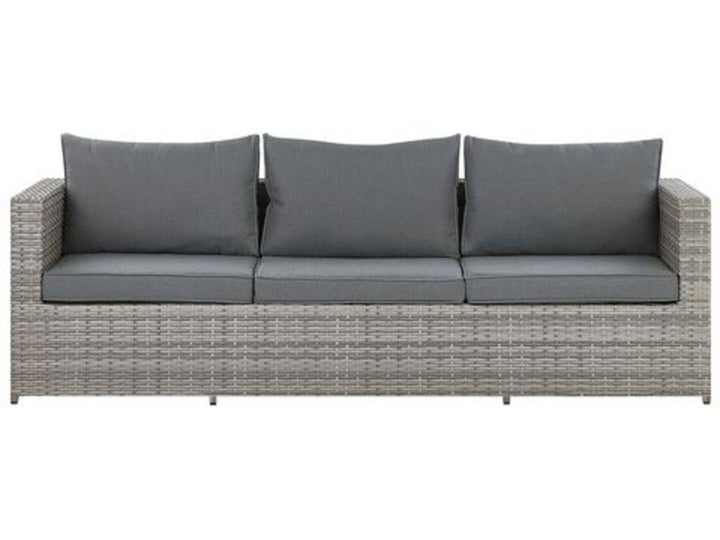 5 Seater PE Rattan Garden Sofa Set Grey Sabbia