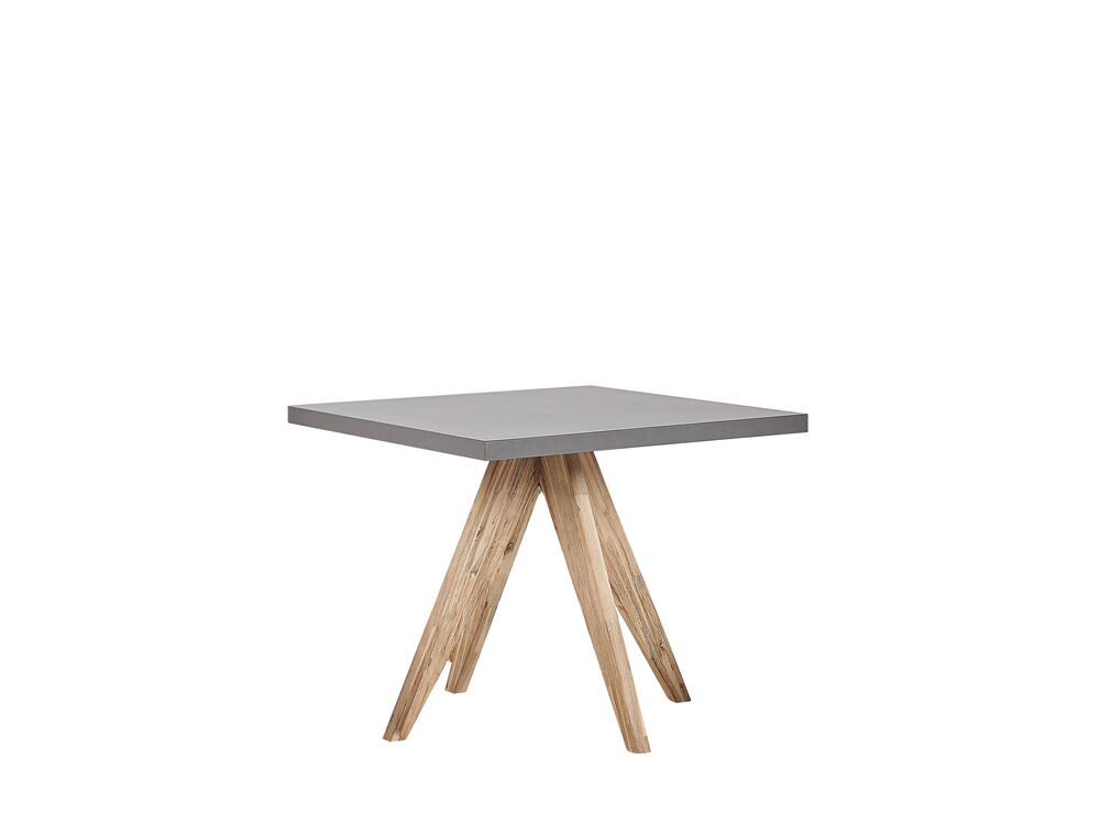 Olbia 4 Seater Concrete Garden Dining Set Square Table with Chairs Black