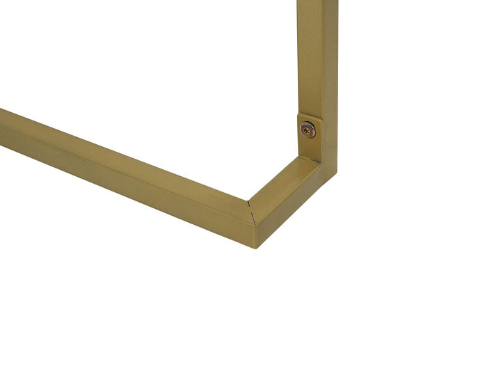 Home Office Desk / 2 Drawer Console Table Black with Gold Westport