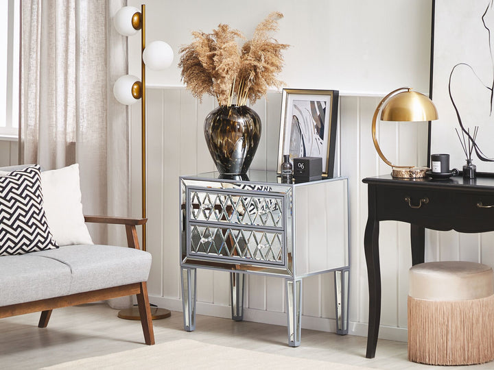 Wrenshall 2 Drawer Mirrored Console Table