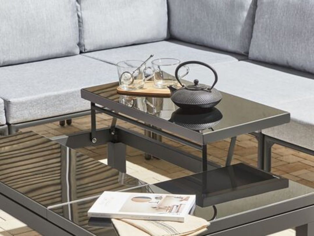Forano 6 Seater Aluminium Garden Sofa Set Grey