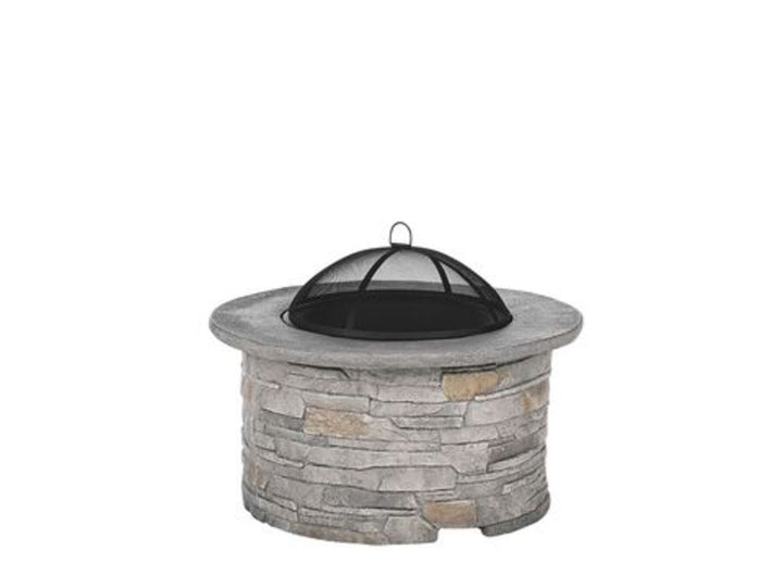 Round Fire Pit Grey Tambora