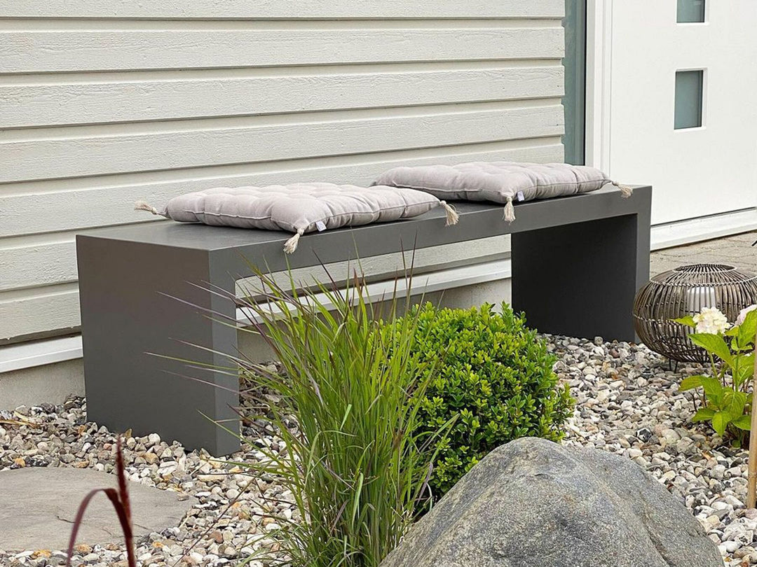 Concrete Outdoor Grey Bench Taranto