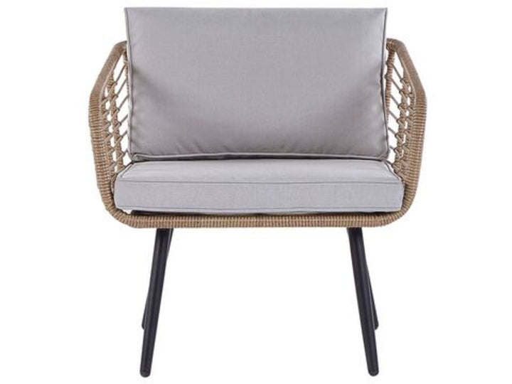 Corinth II 4 Seater PE Rattan Garden Sofa Set Natural