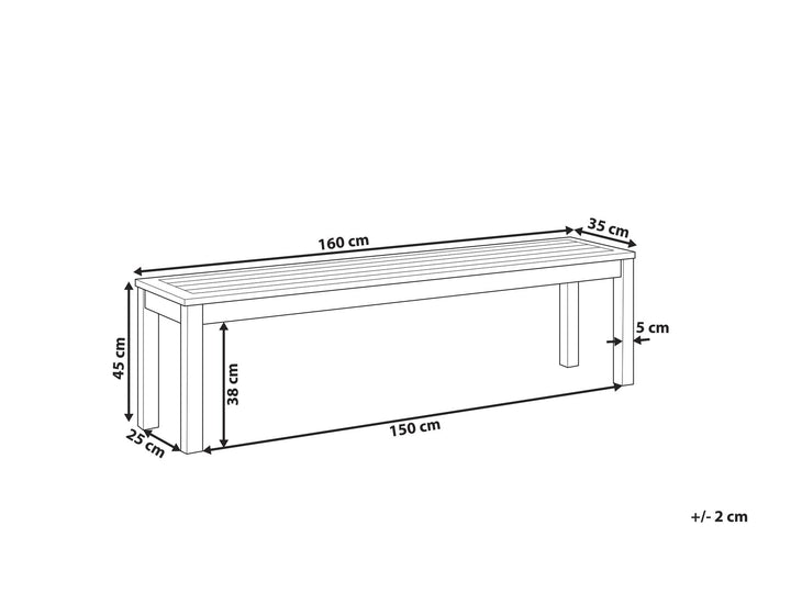 Eucalyptus Wood Garden Bench 160 cm Tuscania