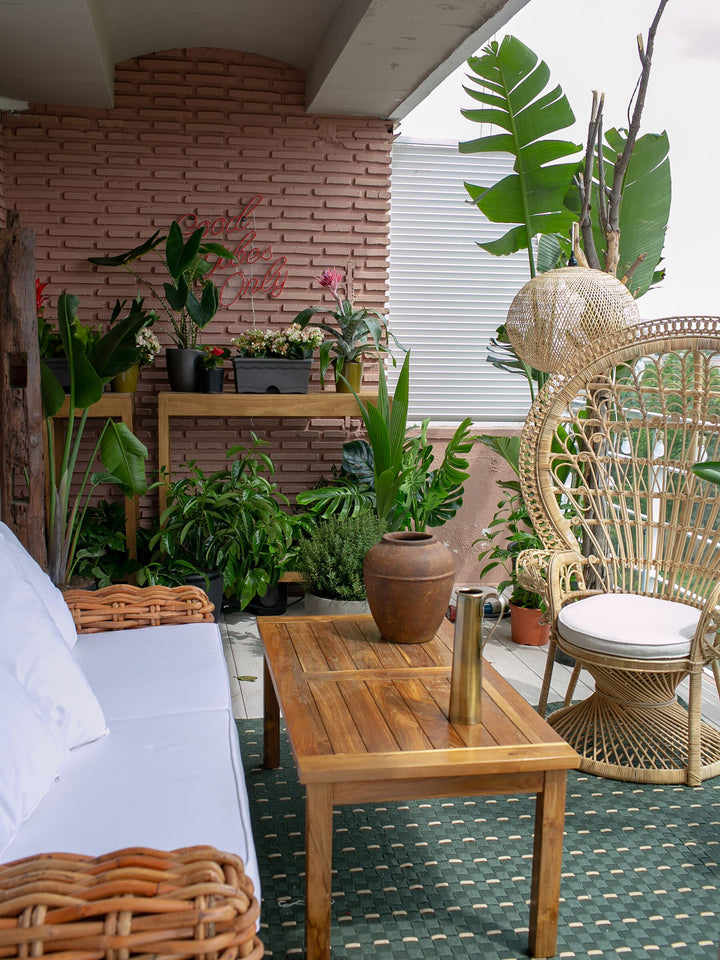Forli 2 Seater Rattan Garden Sofa Natural