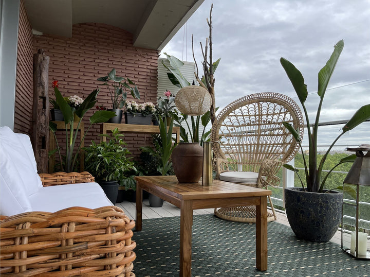 Forli 2 Seater Rattan Garden Sofa Natural