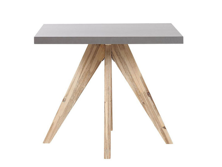 Olbia 4 Seater Concrete Garden Dining Set Square Table with Chairs Beige