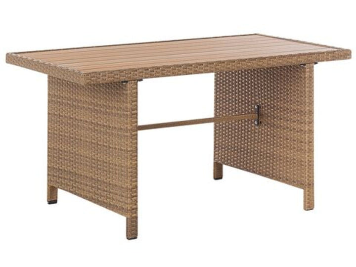 Fonti 5 Seater PE Rattan Garden Sofa Set Brown and White