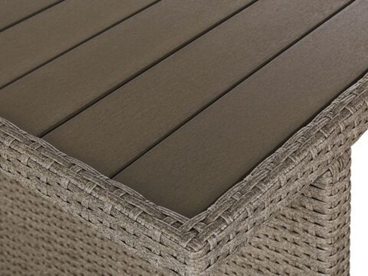 Fonti 5 Seater PE Rattan Garden Sofa Set Taupe and Grey