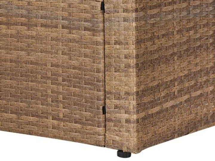 Bardi 5 Seater PE Rattan Garden Corner Sofa Set Brown and White