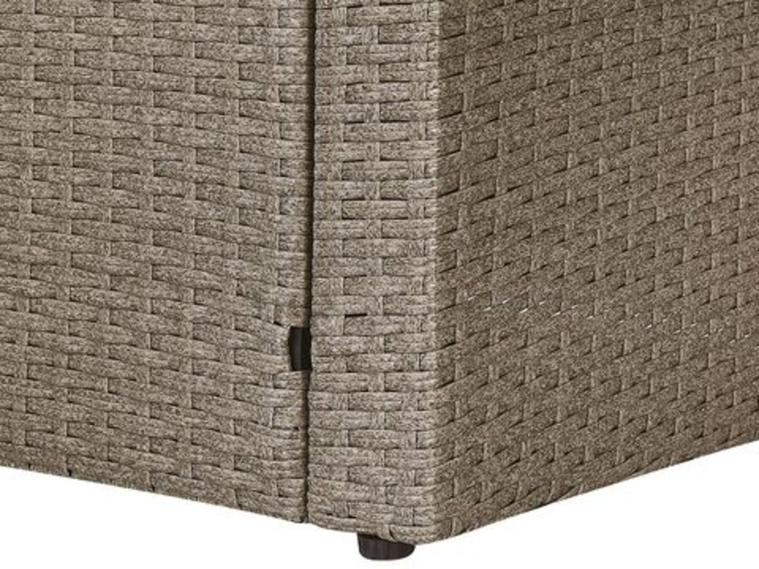 Bardi 5 Seater PE Rattan Garden Corner Sofa Set Taupe and Grey
