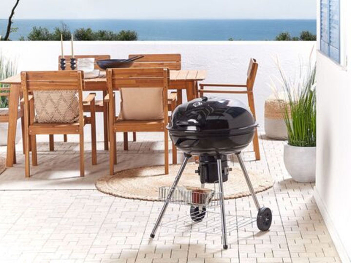 Kettle Charcoal BBQ Grill Black Marapi