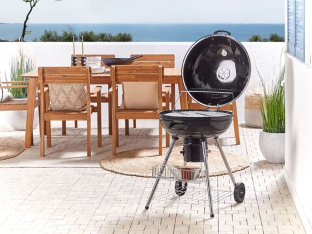 Kettle Charcoal BBQ Grill Black Marapi