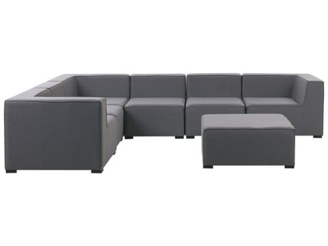 Arezzo Left Hand 7 Seater Garden Corner Sofa Set Grey