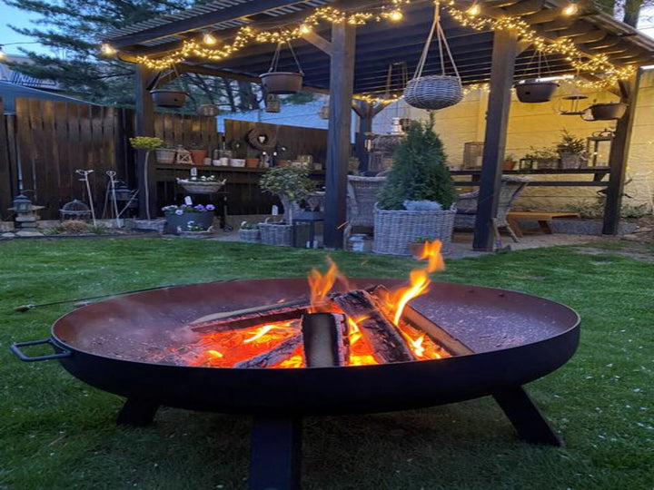Charcoal Fire Pit Black Sempu