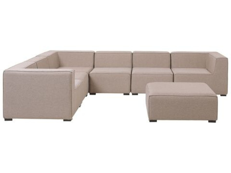 Arezzo Right Hand 7 Seater Garden Corner Sofa Set Beige
