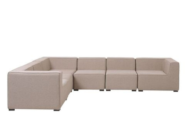 Right Hand 7 Seater Garden Corner Sofa Set Beige Arezzo