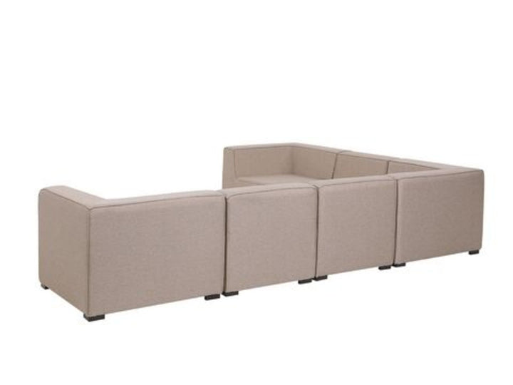 Arezzo Right Hand 7 Seater Garden Corner Sofa Set Beige