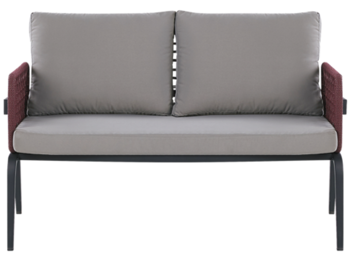 4 Seater Aluminium Garden Sofa Set Grey Sciacca