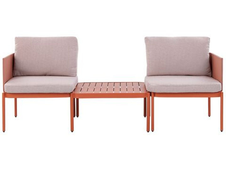 2 Seater Convertible Garden Sofa Set Orange Terracina