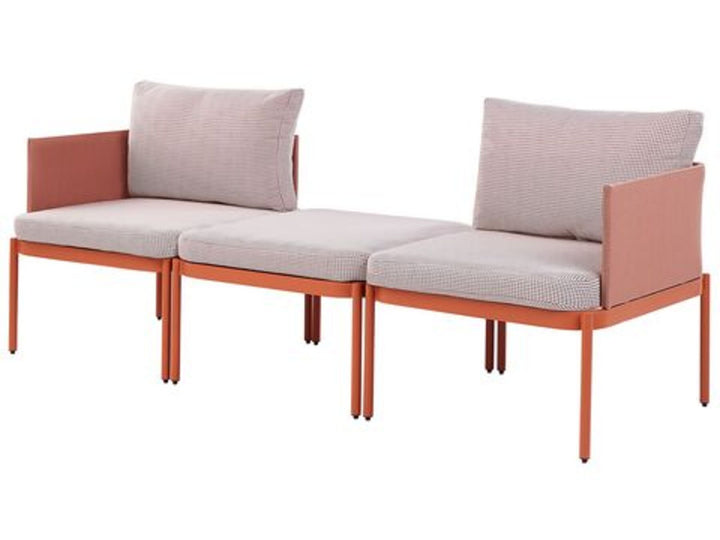 2 Seater Convertible Garden Sofa Set Orange Terracina