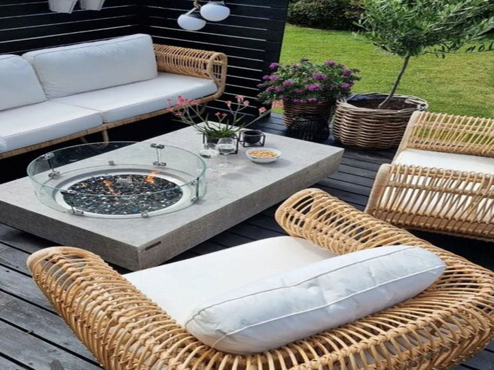Dolcedo 4 Seater Rattan Sofa Set Natural