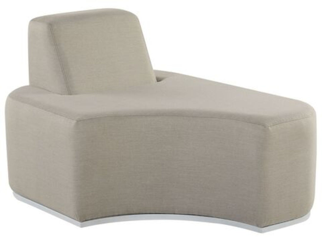 2 Seater Garden Sofa Set Light Grey Fabro