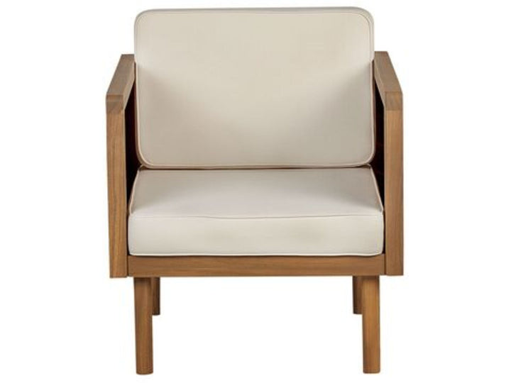 4 Seater Acacia Wood Garden Sofa Set White Baratti