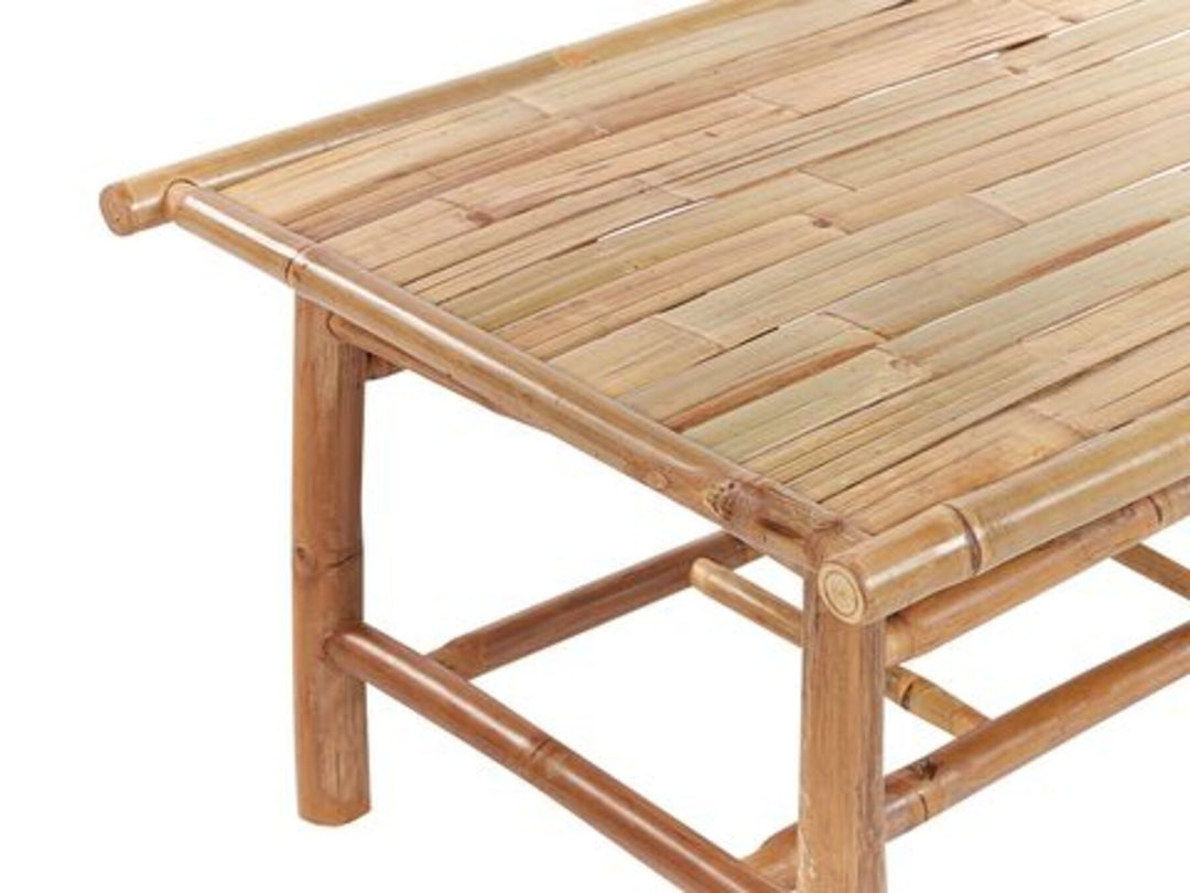 4 Seater Bamboo Wood Garden Sofa Set White Maggoire