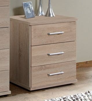 Oak Effect Bedside Chest Of Drawers Farnhill