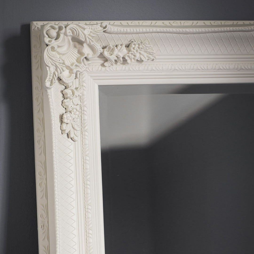 Alauni Rectangle White Frame Mirror