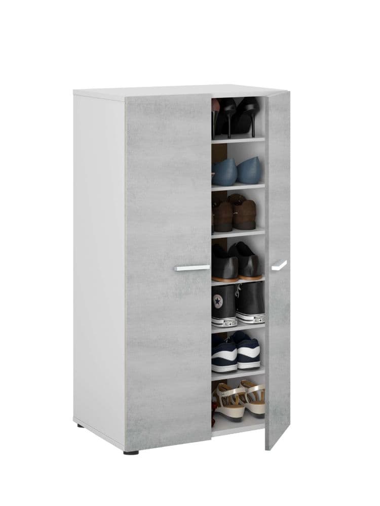 Grey and White Shoe Cupboard Carven